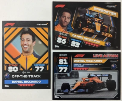 Daniel Ricciardo 2022 Topps Turbo Attax F1 Formula 1 Card 44 143 220 Racing - Image 1 of 2
