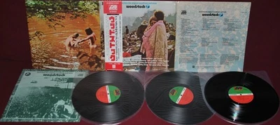 WOODSTOCK - ATLANTIC P-5003-4-5 1971 - 3LP JAPAN OBI NM HENDRIX JOPLIN COCKER - Image 1 of 2
