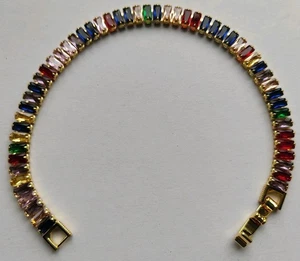 PULSERA TENIS Multicolor Oro 18k Circonita - Imagen 1 de 3