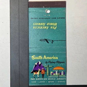 Pan American World Airways South America Flying Clipper Vintage Matchbook - Picture 1 of 2