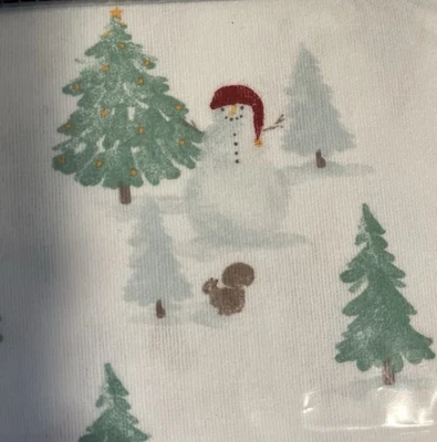 Juego de sábanas dobles Cuddl Duds muñecos de nieve franela pesada 3 piezas cálido suave adorable Foto 1 de 4