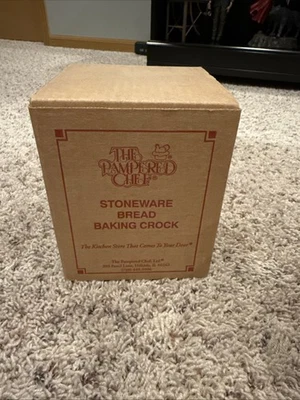The Pampered Chef Stoneware Bread Baking Crock With Box—new - Image 1 of 4