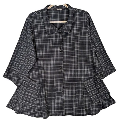 Moonlight Y&S Diseño de Moda Arte para Usar Ventana Panel Columpio Top Negro Blanco Foto 1 de 4