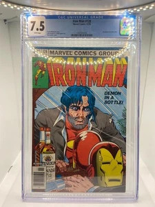 Marvel Comics 11/79 CGC 7.5 Iron Man #128 "Demon in a Bottle" Comic Book JC - Picture 1 of 2