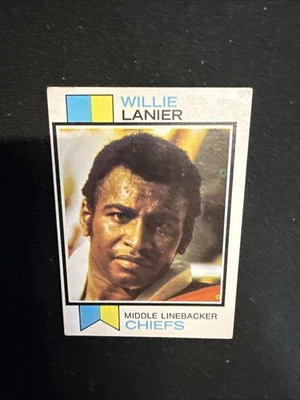 1973 Topps #410 Willie Lanier Football Card Kansas City Chiefs - Image 1 of 4