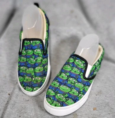 Pixar Toy Story Buzz Aliens New Boys Girls Slip On Shoes Size 3  - Image 1 of 4