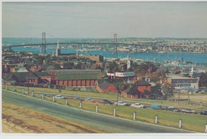 Angus L MacDonald Bridge, Citadel Hill Halifax Nova Scotia Vintage Postcard 2X17 - Bild 1 von 2