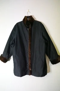 Maggie Barnes, NEW Faux Fur Reversible Coat, - Picture 1 of 10