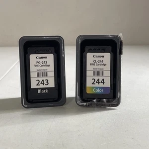 Canon Authentic Original PG-243 Black + CL-244 Color Empty Ink Cartridges - Afbeelding 1 van 3