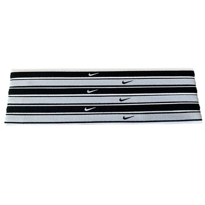 Nike 6-Pack Elastic Headbands Black White Sports Hairbands Unisex 2020s - Image 1 of 4
