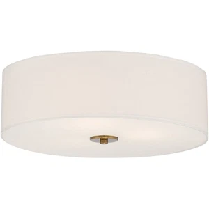 Access Lighting 64063LEDDLP-ABB/WH Mid Town Flush Mount Antique Brushed Brass - Picture 1 of 5