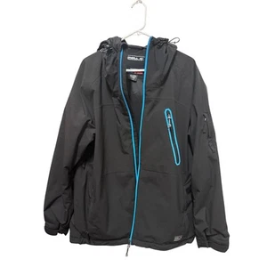 Oneill Snowboard Ski Winter Jacket Full zip Black / Teal Size Large - Picture 1 of 8