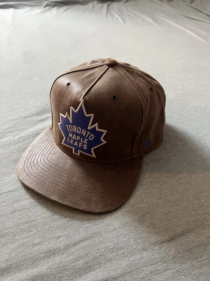 Toronto Maple Leafs Faux Leather Satin Interior Snapback Hat - Image 1 of 2
