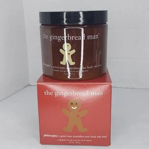 PHILOSOPHY The Gingerbread Man Hot Salt Tub & Shower Body Scrub 20oz Sealed - Picture 1 of 7