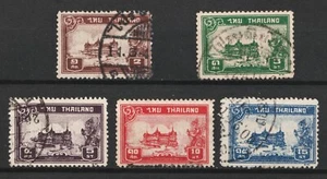 1940 Thailand Siam Sc# 238-42 - Chakri Palace Bangkok. Used set Cv$7.00 - Picture 1 of 1