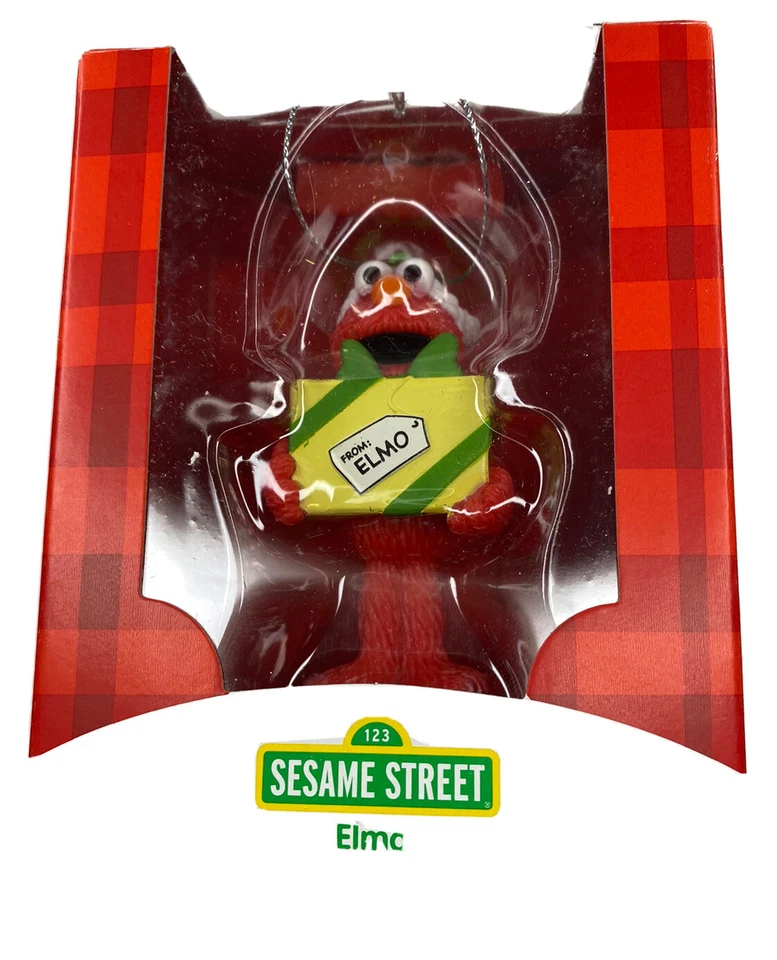 Новое американское поздравительное фамильное украшение Улица Сезам Элмо с подарком - Изображение 1 из 1
