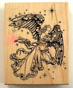 K-1332 PSX Angel 1994 Mounted Rubber Stamp - USED - Picture 1 of 6