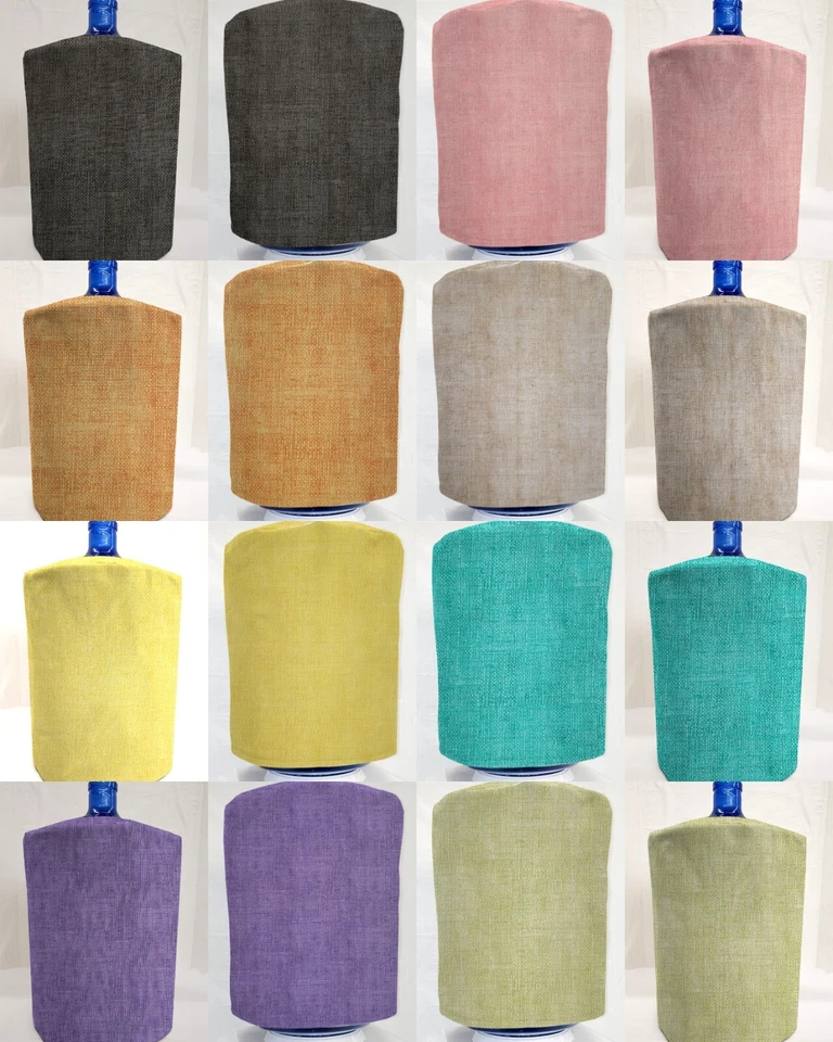 Faux Burlap Water Bottle Cover for 3 or 5 Gallon Bottles (8 Colors Available) - Image 1 of 1