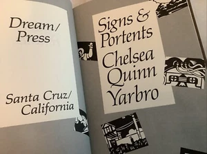 Signs & Portents by Chelsea Quinn Yarbro (1984 HC 1st ed.) - #84 of 250 - SIGNED - Picture 1 of 6
