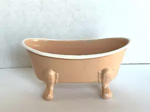 Creative Co-Op Metal Claw Foot Bathtub Soap Dish Holder PEACH BLUSH Color - Picture 1 of 5