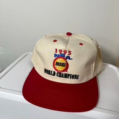 1995 Houston Rockets Campeones de la NBA De colección Deadstock Snapback Gorra Sombrero Talla Única Foto 1 de 4