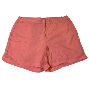 Danskin Women's Coral-Colored Lightweight Shorts Size XL w/ Snap Buttons+Pockets - Picture 1 of 6