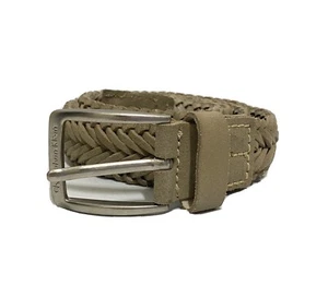 Calvin Klein cK Braided Leather Belt Gray Size 27 B A1203 Silver Buckle L - XL - Picture 1 of 7