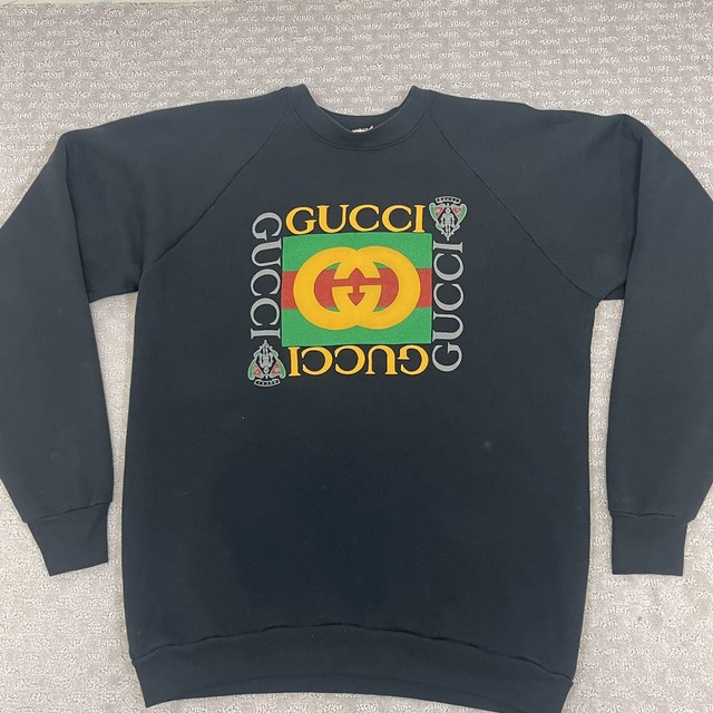 Vintage Rare 90s Gucci Bootleg Sweatshirt Crewneck Large  www.salaberlanga.com