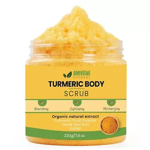 Turmeric Body Scrub | Handmade Natural Skincare Scrub | for All Skin Type 7.8oz - Picture 1 of 7