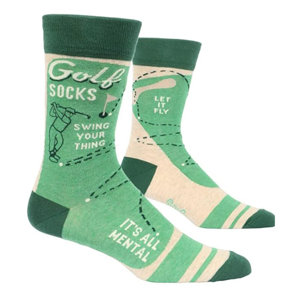 Blue Q Golf Socks It's All Mental Single Pair Crew Socks NEW IN STOCK - Image 1 of 1