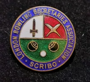 London Bowling Secretaries Association - Bowls Club Emaille Anstecker Pinback - Bild 1 von 4