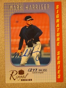 2000 ROYAL ROOKIES SIGNATURE SERIES #30 MARK HARRIGER AUTO SIGNED 1377/4950 - Picture 1 of 2