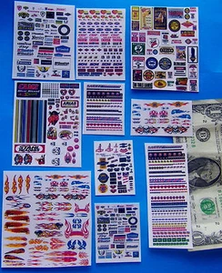 HO & 1:64 SLOT CAR CLEAR Waterslide Decals,NASCAR HOOKER PENNZOIL SHELL NHRA - Picture 1 of 1