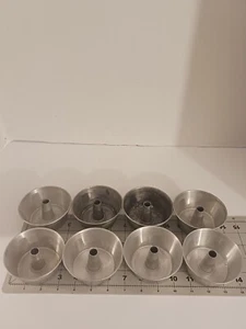 8 MINI Engel Essen Kuchen Bundt Kuchenpfannen Kinder GRÖSSE BACKPFANNEN ALUMINIUM Vintage - Bild 1 von 8