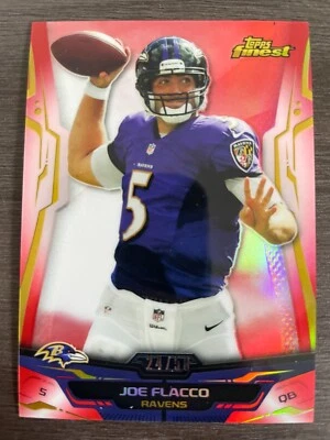 2014 Topps Finest Joe Flacco #92 Red Refractor SP serial /50 - Image 1 of 2