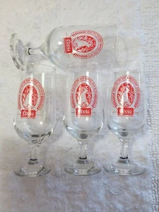 Coors Bicchieri Birra Stelo Calici 7 Pollici Set di 4 Logo Montagna - Foto 1 di 5