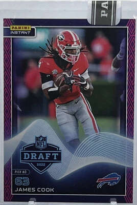 💥JAMES COOK ROOKIE 2022💥PANINI INSTANT DRAFT NIGHT ROOKIE💥RC LE #6/25🔥🔥 - Image 1 of 2