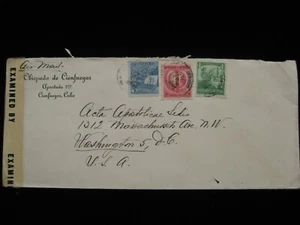 30's / 40's Censor Mail Cover from Cienfugeos to Washington, D.C. USA - Picture 1 of 3