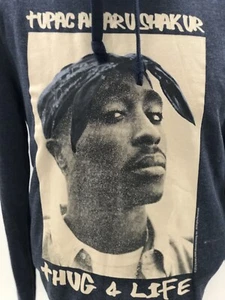 Rapper Tupac  Hoodie Pull -Over Size Small By Amaru Pre Owned - Picture 1 of 8