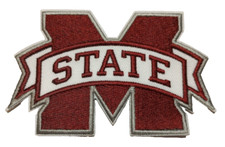 Mississippi State Bulldogs~Embroidered PATCH~3 1/2" x 2 1/8"~Iron or Sew On~NCAA