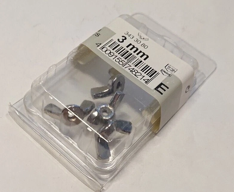 Flügelmutter M3 4 stück Edelstahl - Bild 1 von 1