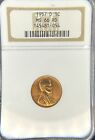 1957-D Lincoln Wheat Cent Penny - NGC MS66 RD