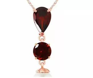 Collar de oro rosa amarillo blanco de 14 K con granate y perla cultivada en agua dulce - Imagen 1 de 29