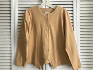 Women's Willow Ridge Gold Button Front Cotton Sweater Size Medium USA(B536) - Picture 1 of 7