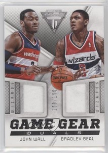 2013-14 Panini Titanium Game Gear Duals Material /155 Bradley Beal John Wall #38