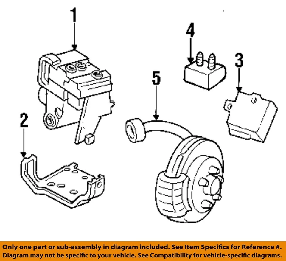 Conjunto de bomba y motor ABS usado se adapta a: montaje Cadillac Deville 1998 sin continuo Foto 1 de 2