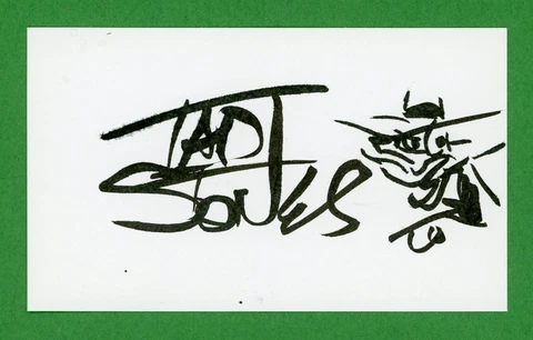 Tad Stones Disney Animator, Screenwriter, Producer signed 3x5 SKETCH Card E22793 Cover