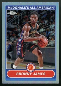 2023 Topps Chrome McDonald's All-American 2007 All-American Bronny James (TV11)