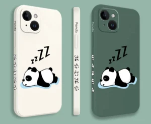 Sleepy Panda Animal Soft Coque Cover Case For Iphone 15 Pro Max 14 13 12 11 - Photo 1 sur 5