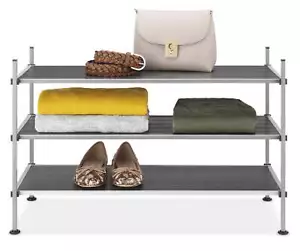 3-Tier Storage Shelves - Shoe Rack and Home Organizer - 12" x 25.625" x 17 - Picture 1 of 4